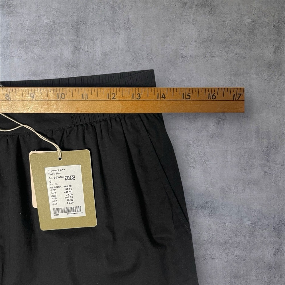 Gudrun Sjoden Trouser Elsa Pants Womens S Black Organic Cotton Elastic Waist - Picture 6 of 10